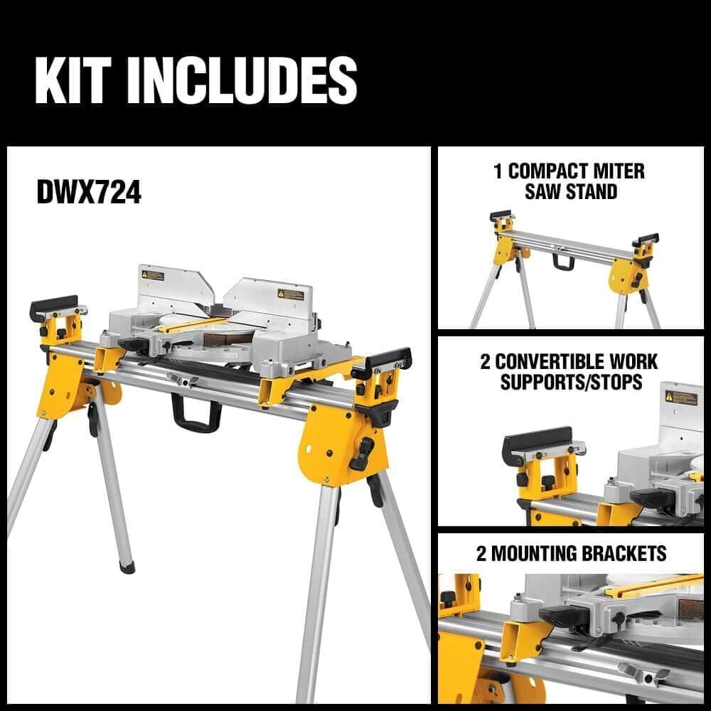 New DEWALT Miter Saw Stand, Compact (DWX724), Silver gallery