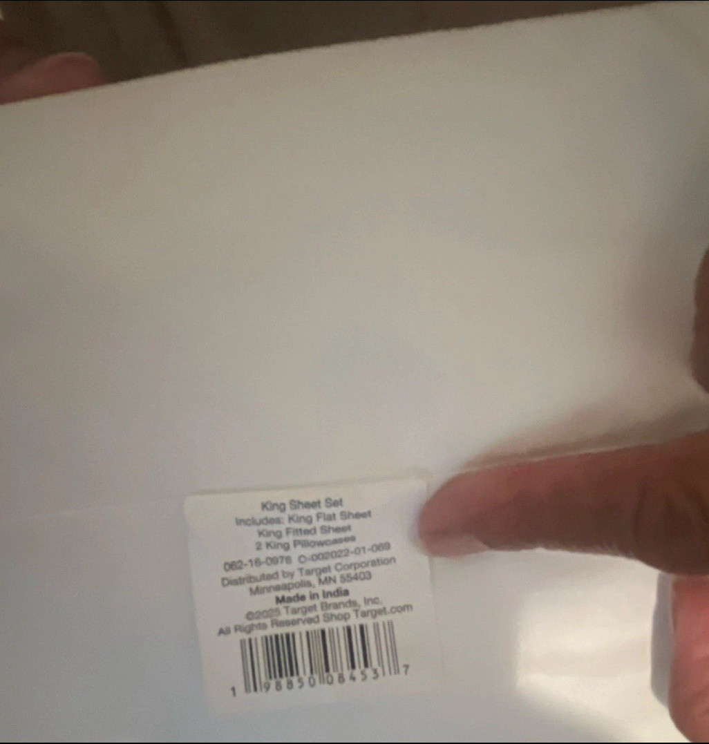 Target Room Essentials King Sheet Set White Cotton 401-600TC OEKO-TEX gallery