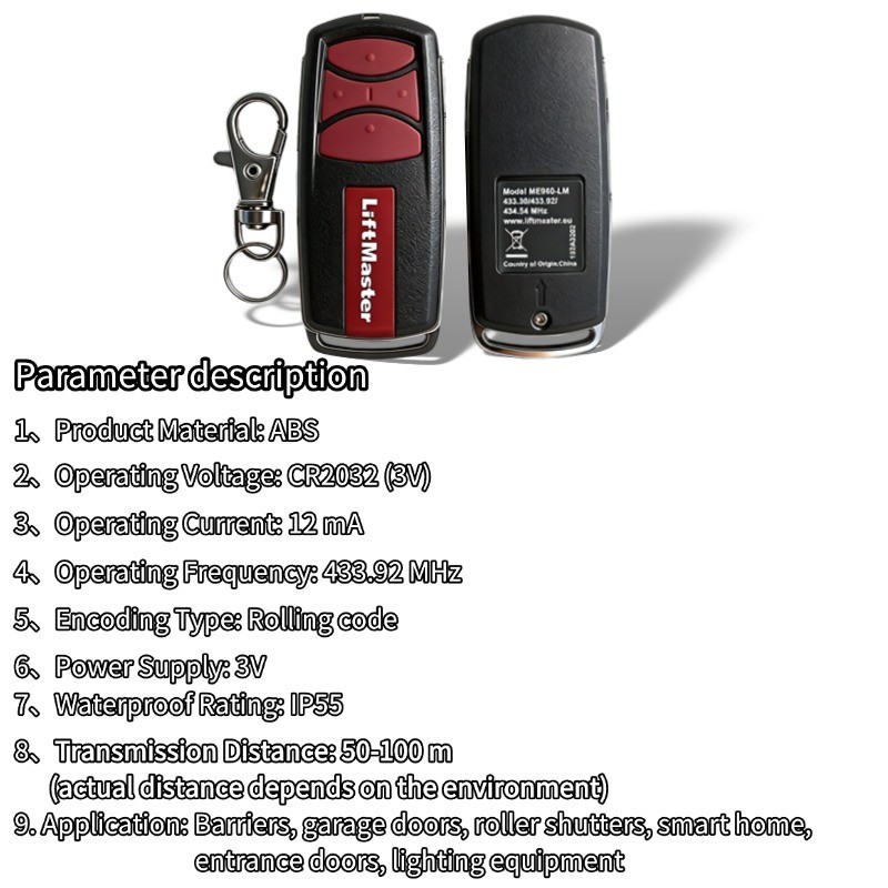 Liftmaster TX4UNIF Remote Control Replaces 4330E, 4333E, 4335E, TX4UNIS, TX4UNI gallery