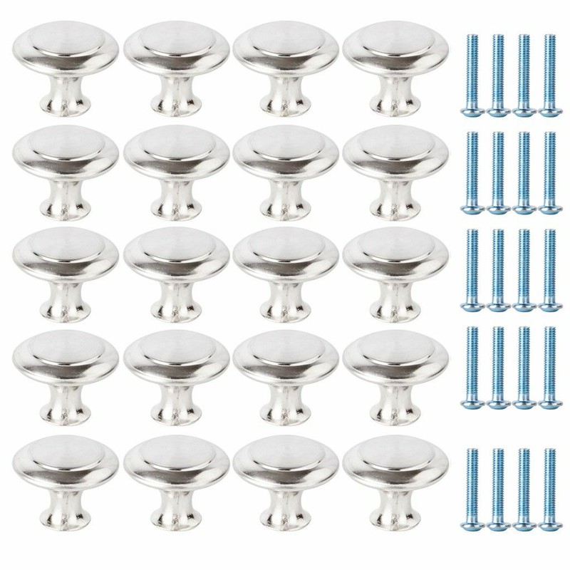 40PCS Stainless Steel Door Knobs Cabinet Handles Cupboard Drawer Kitchen Pulls gallery