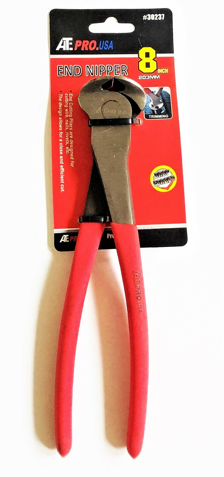 ATE PRO 8" END NIPPER CUTTERS WIRE CUTTING PLIERS PINCER DYKES #30237 gallery