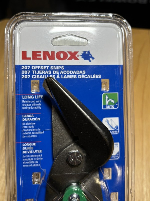 Lenox Offset Snip: Right, 9 1/2 In. Overall Length, Steel, HVAC 206 Offset Right gallery