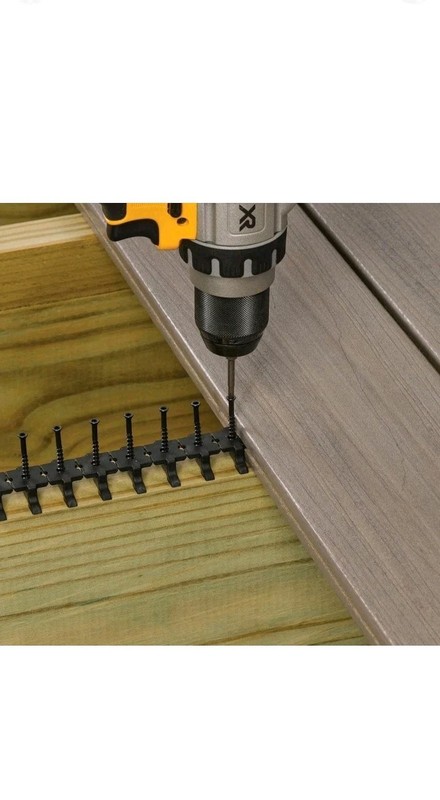 DECKMATE 360-Pack 200 sq ft. Black Collated Hidden Deck Fasteners Grooved Decks gallery