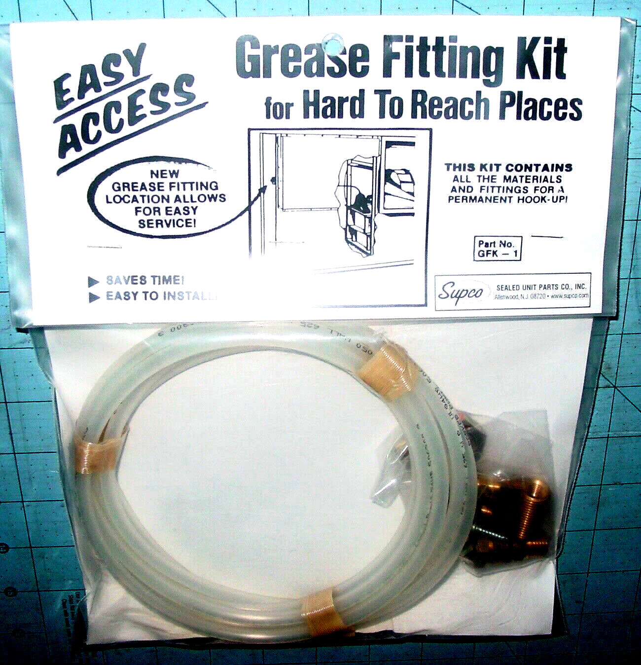 Supco Remote Grease Fitting Kit GFK1 Easy Access 10' Tubing OEM Hardware NOS USA gallery