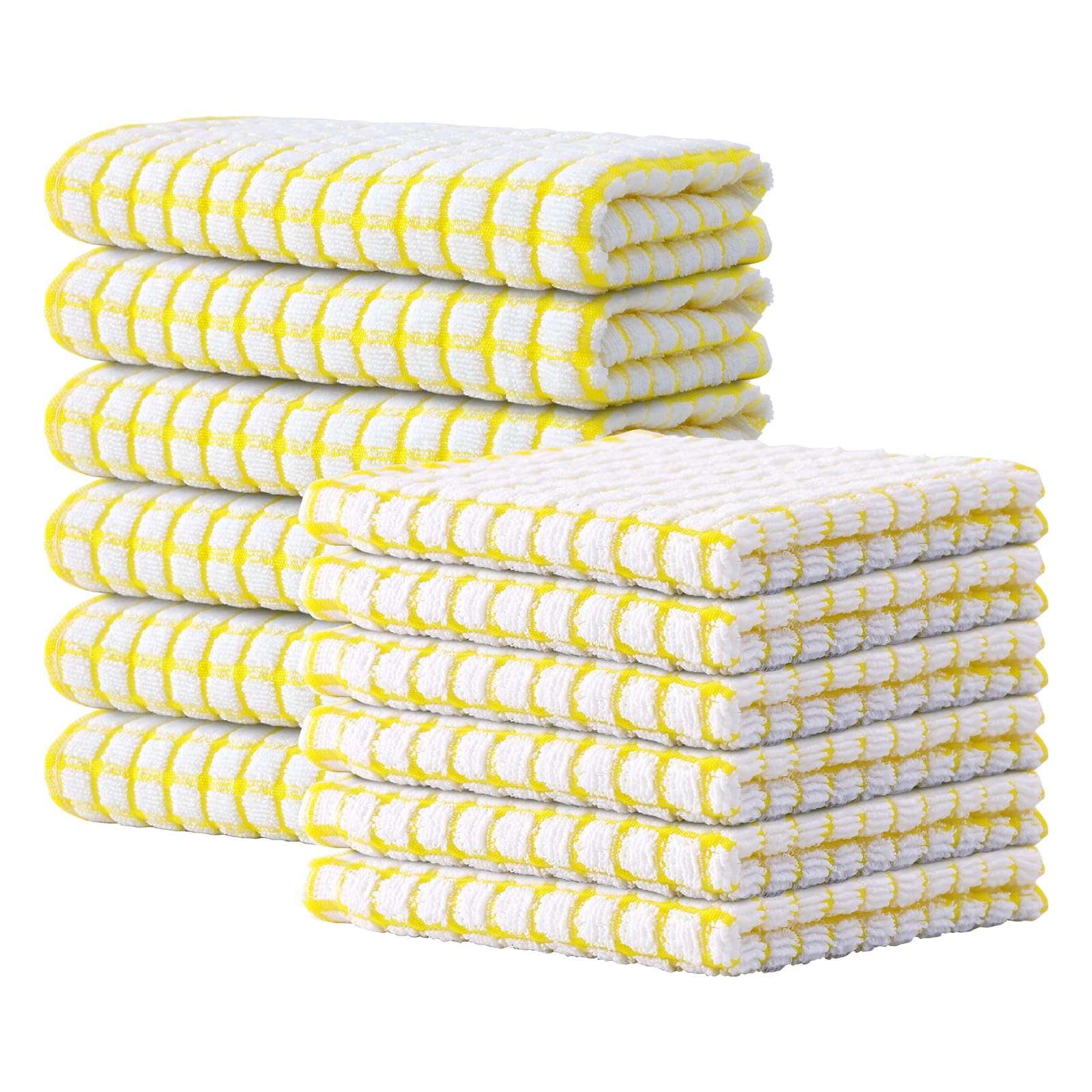 Cotton 12 Pack Kitchen Towels and Dishcloths Sets, 16 x 25 Inch & 12 X 12 Inc... gallery