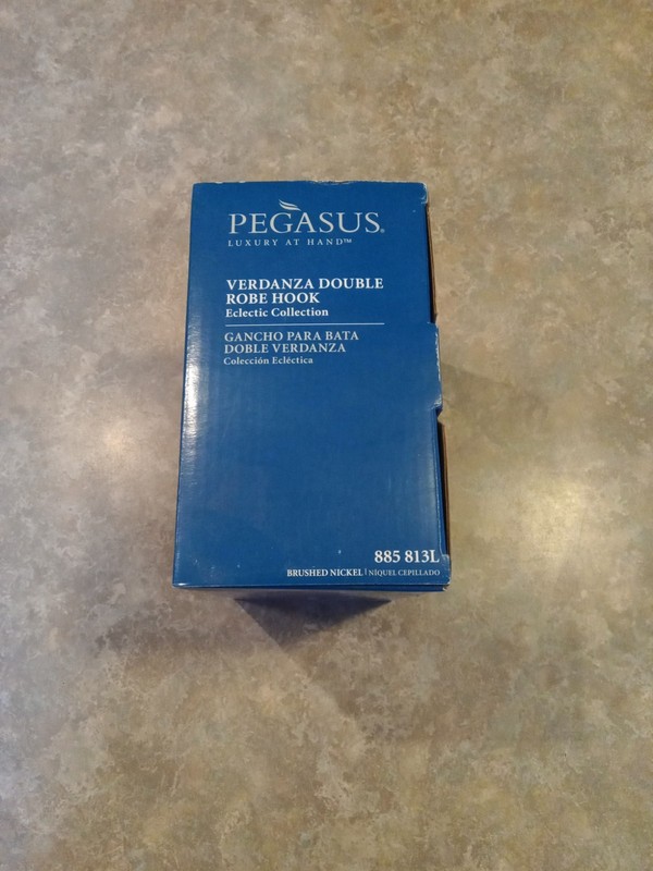 Pegasus Verdanza Double Robe Hook Brush Nickel #885 813L gallery