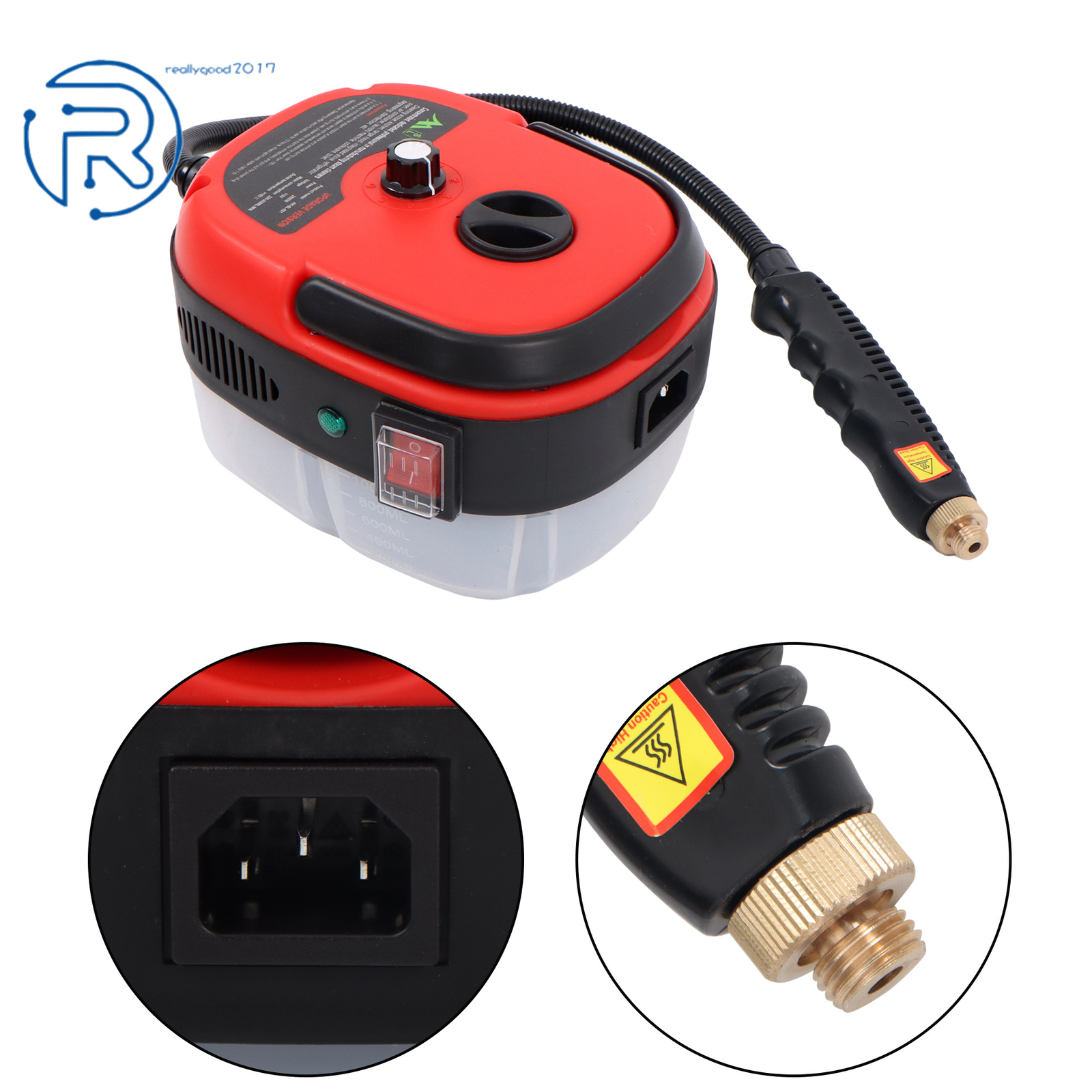 2500w High Pressure Steam Cleaner Machine Cleaning Kitchen Car Machine Red gallery