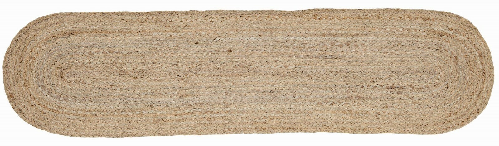 13' x 48" Natural Braided Table Runner Unbleached Jute Tan Oval Rustic Primitive gallery