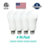 4-96 Pack A19 15W Dimmable LED Bulbs 1600 lms UL Listed 100W Equivalent 120V E26 gallery