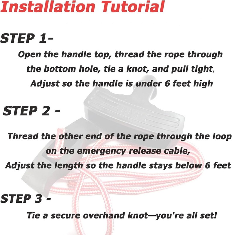 Manual Release Pull Cord Handle Kit for Garage Openers - Quick Access Solution gallery