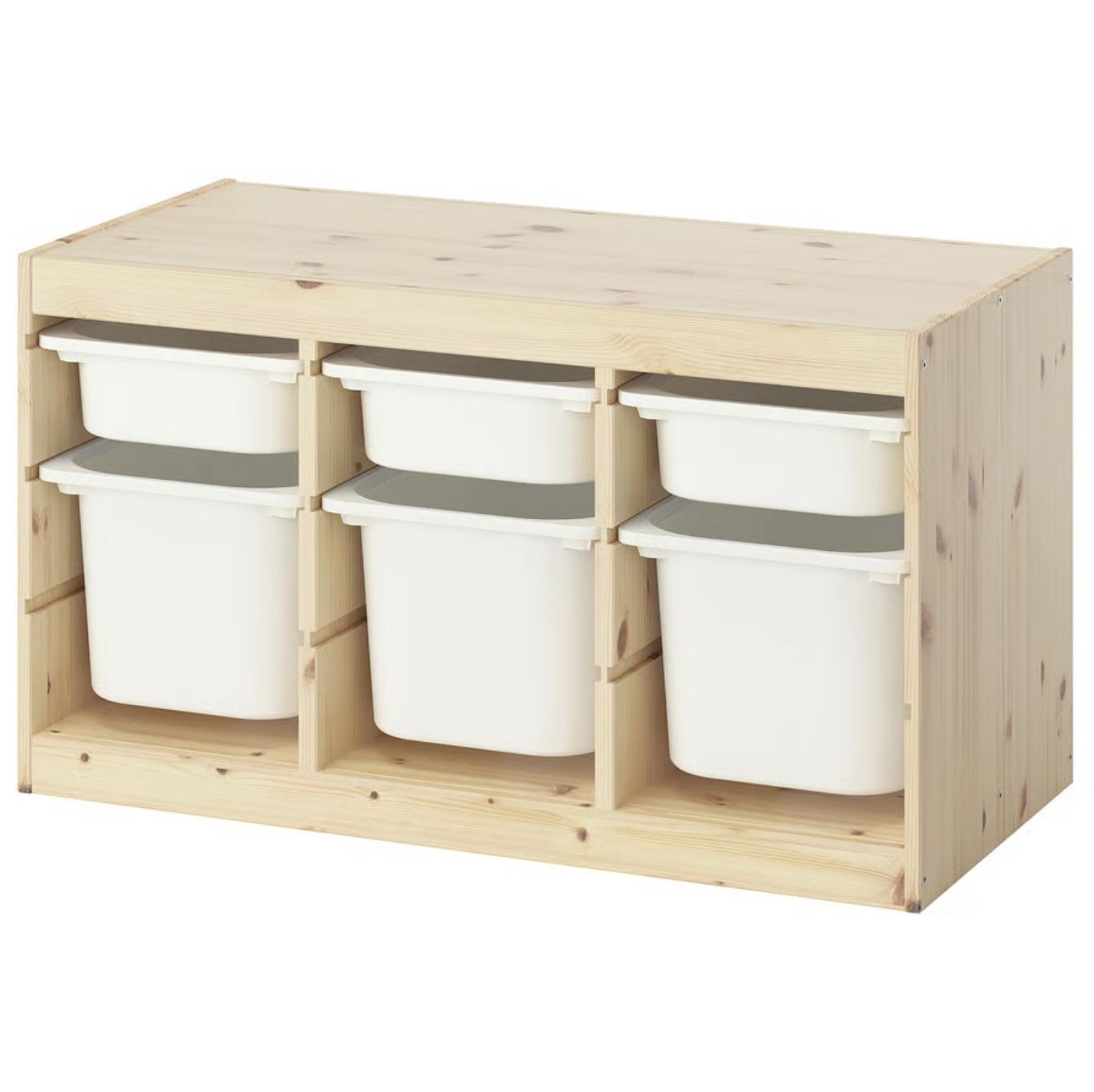IKEA TROFAST Storage White-Stained Pine/White with Boxes Kids Organizer gallery