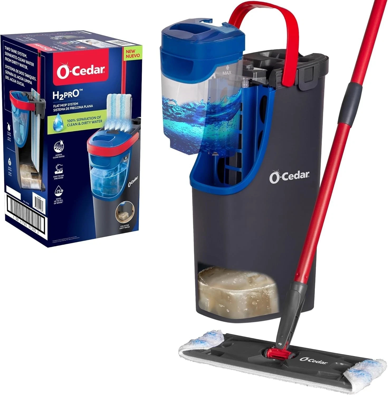 O-Cedar H2prO Microfiber Flat Mop System gallery