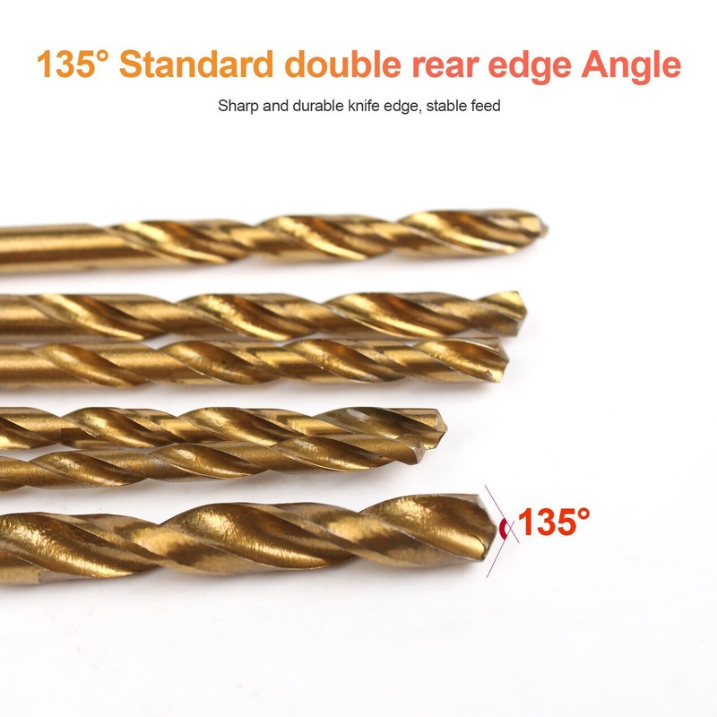 32PCS Drill Bit Set Titanium Coated HSS High Speed Steel Hex Shank Quick Change gallery