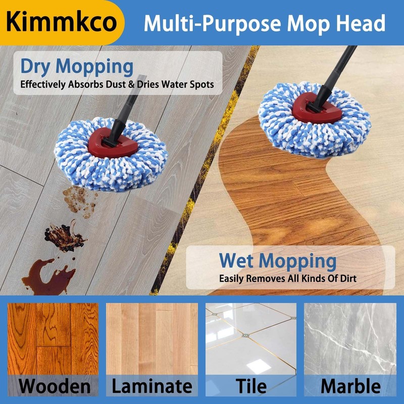 6-Pack Mop Head Replacement for O-Cedar 2-Tank RinseClean Spin Mop Microfiber gallery