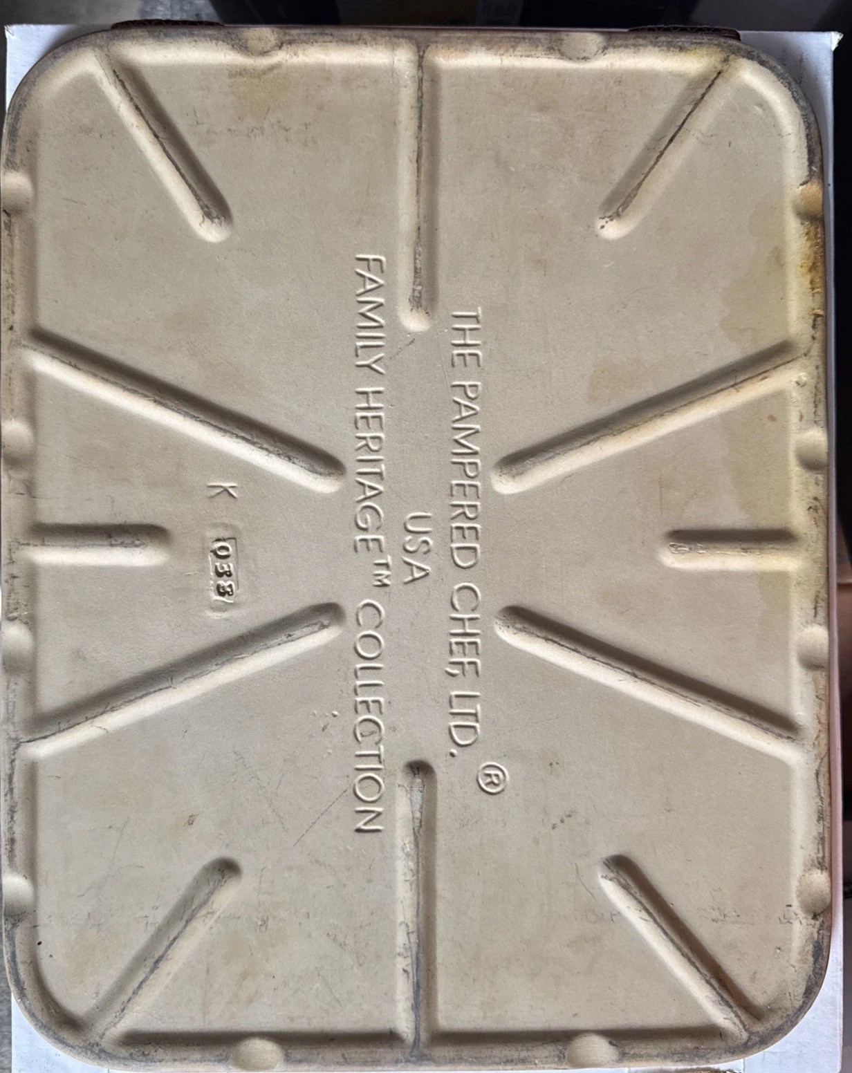 The Pampered Chef 12 x 15 Stoneware Rectangular Baking Stone Pizza Cookie gallery