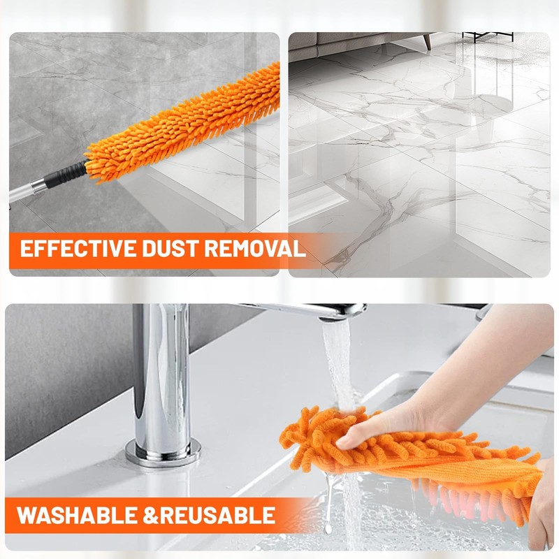 30ft High Reach Duster Kit with Extendable Pole (5-24ft),High Ceiling Duster ... gallery