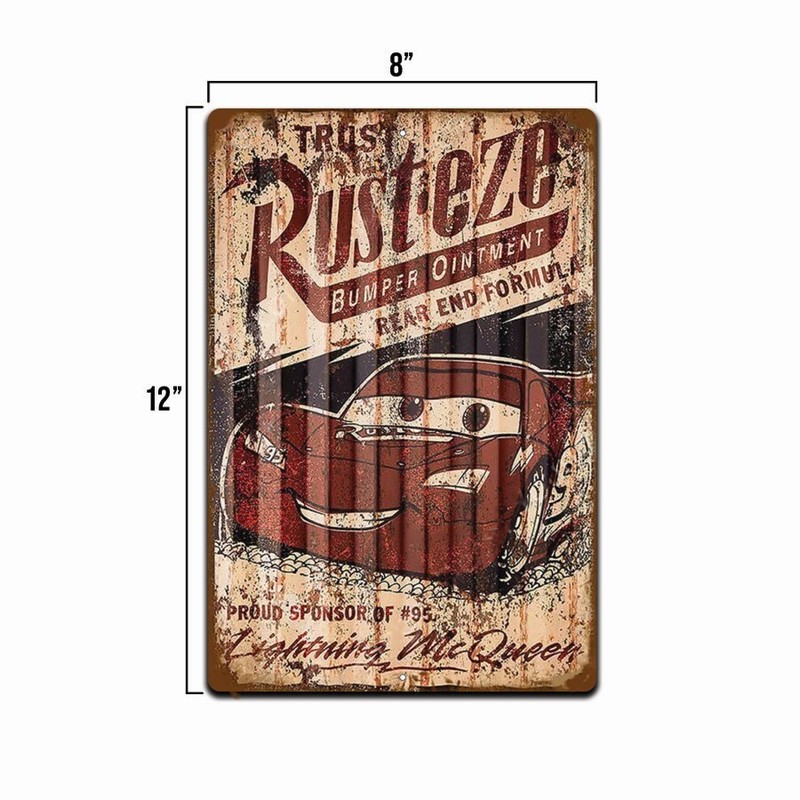VINTAGE RUST-EZE BUMPER OINTMENT FUNNY 8X12 METAL NOVELTY GARAGE SIGN gallery