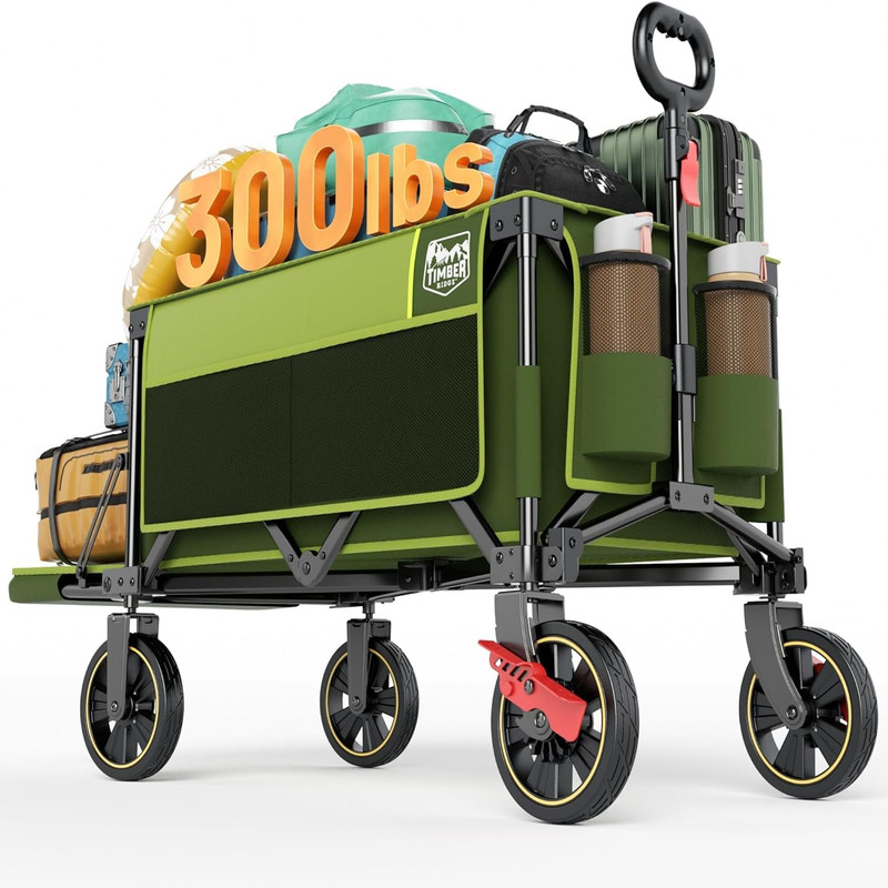 Timber Ridge 49 Extra Long Collapsible Folding Wagon Tailgate And Brakes 300Lbs gallery