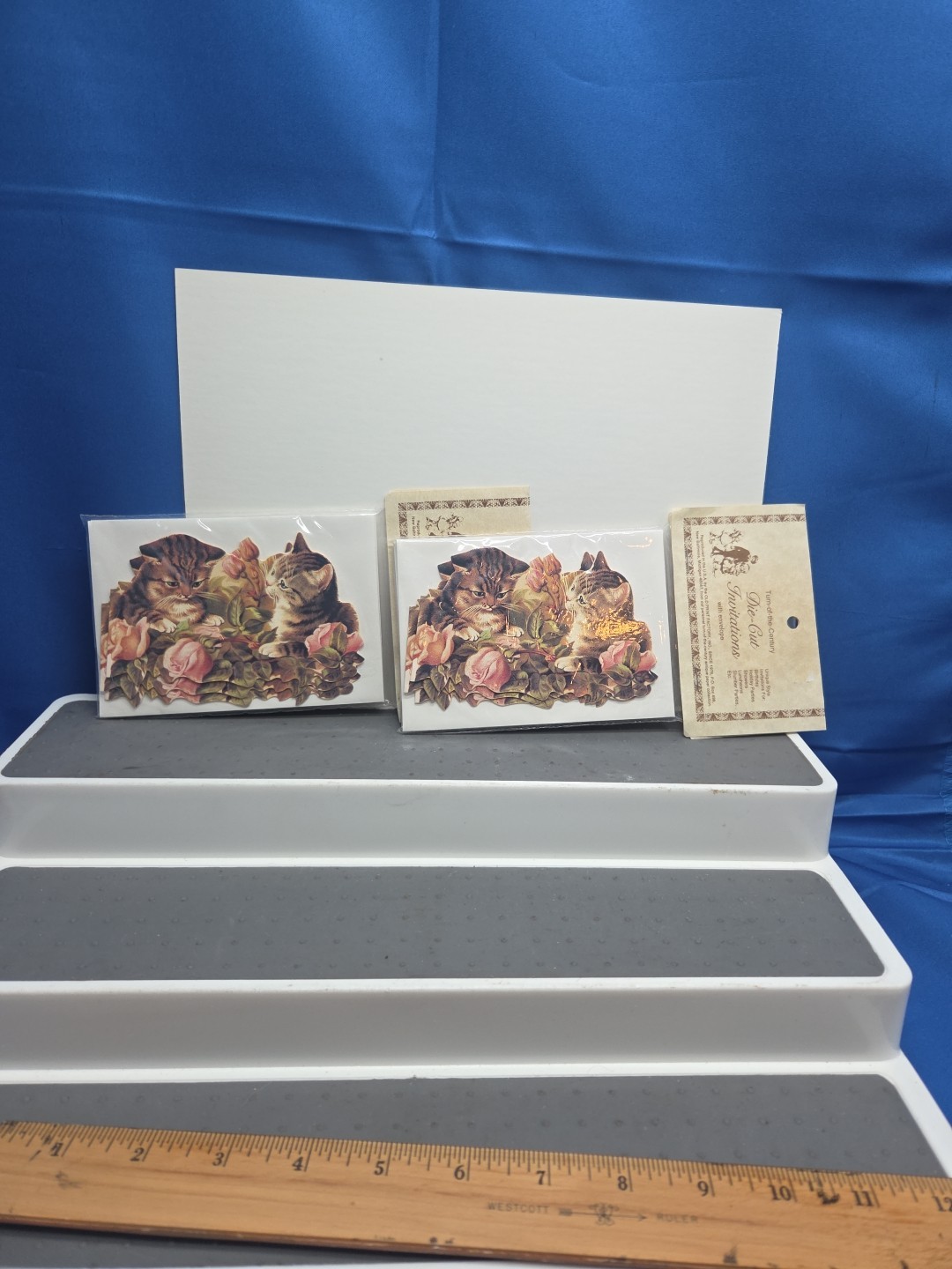 Kittens Playing Flowers Invitations Die Cut 2 Packs Old Print Factory 12 Cards gallery