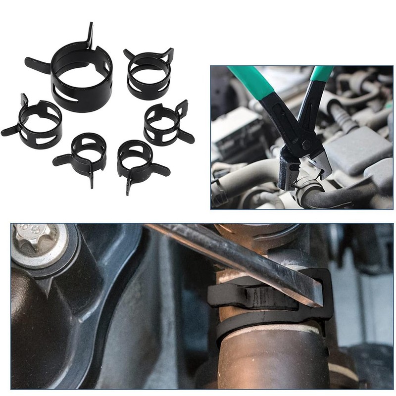 Self Clamping Spring Hose Clips Carbon Steel Clamps Sealing Radiator Heater OEM gallery