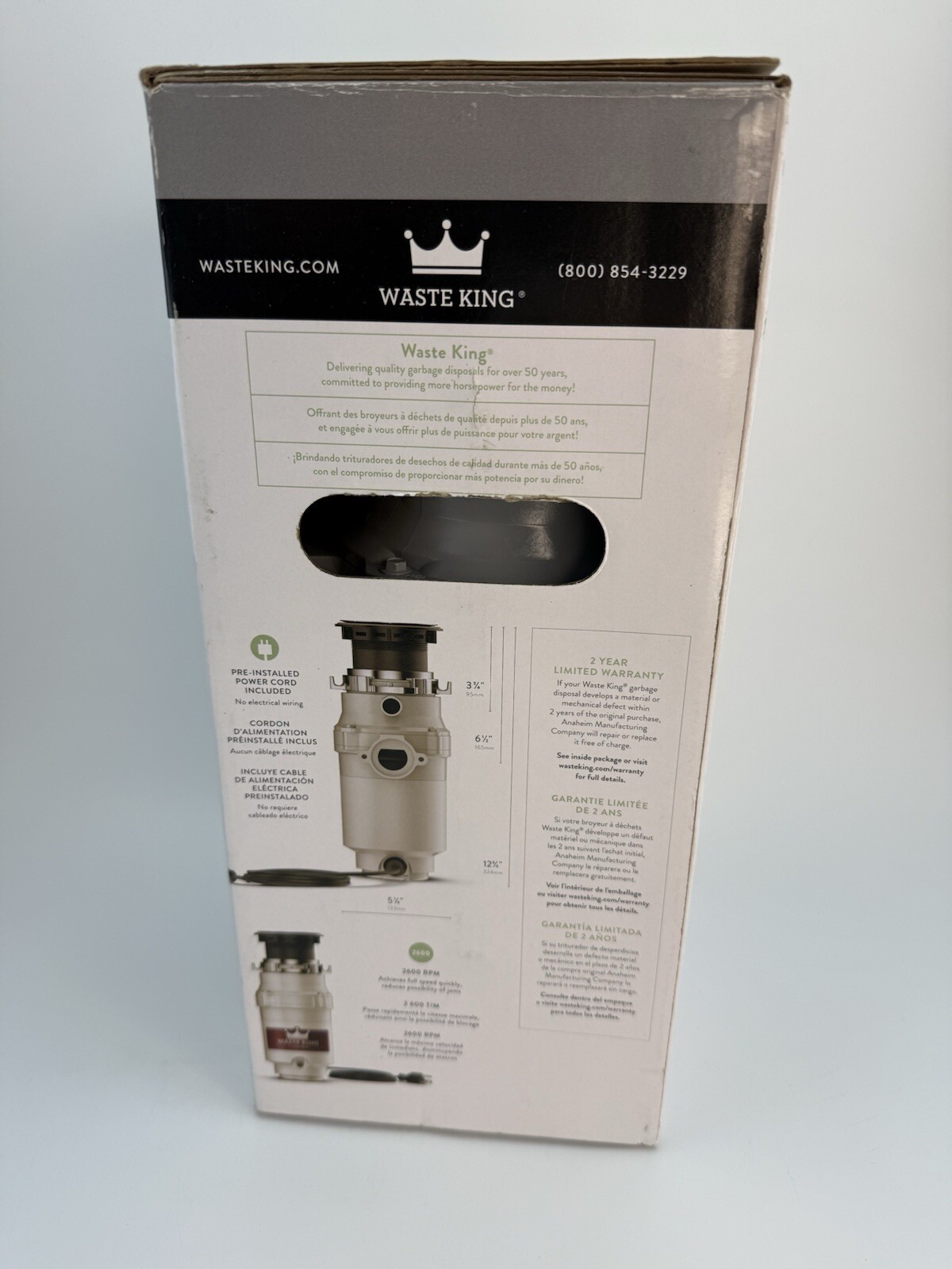 Waste King L-1001 Garbage Disposal with Power Cord gallery