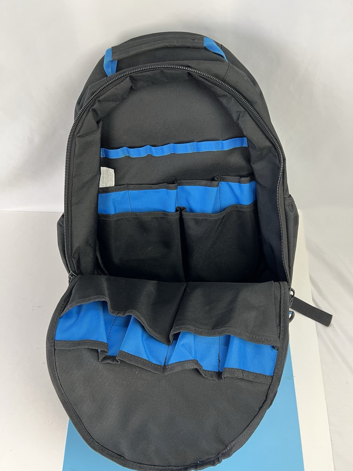 HART HSSB1 Tool Backpack Black/Blue/Gray Polyester Zip Closure 2