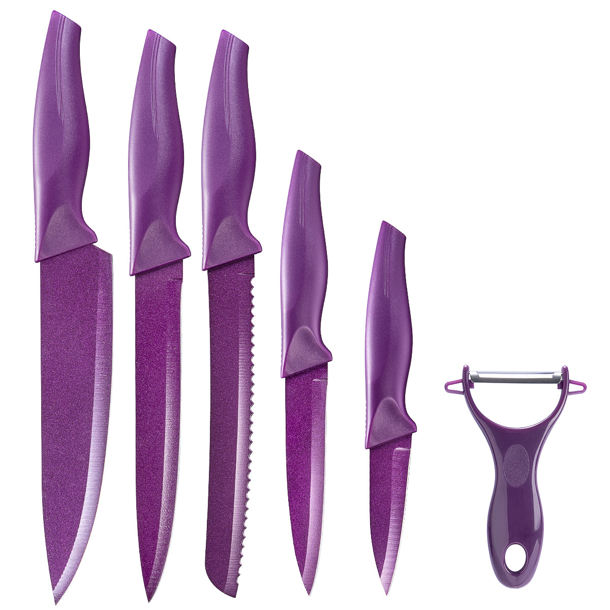 6PCS Kitchen Knife Set Stainless Steel Non-Stick Sharp Knives for Everyday Use gallery