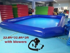 32.8*32.8*2ft Large Inflatable Pool for Water Walking Ball Swimming w/110V Pump