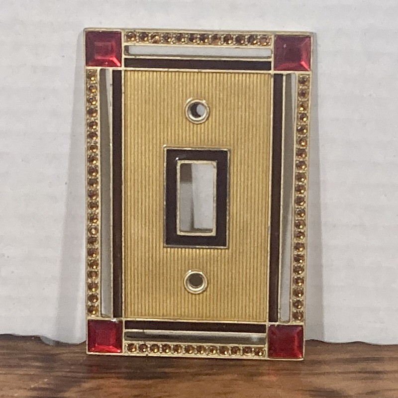 Assorted Metal Light Switch Cover Plates (x4) Mixed Materials, New and Old gallery
