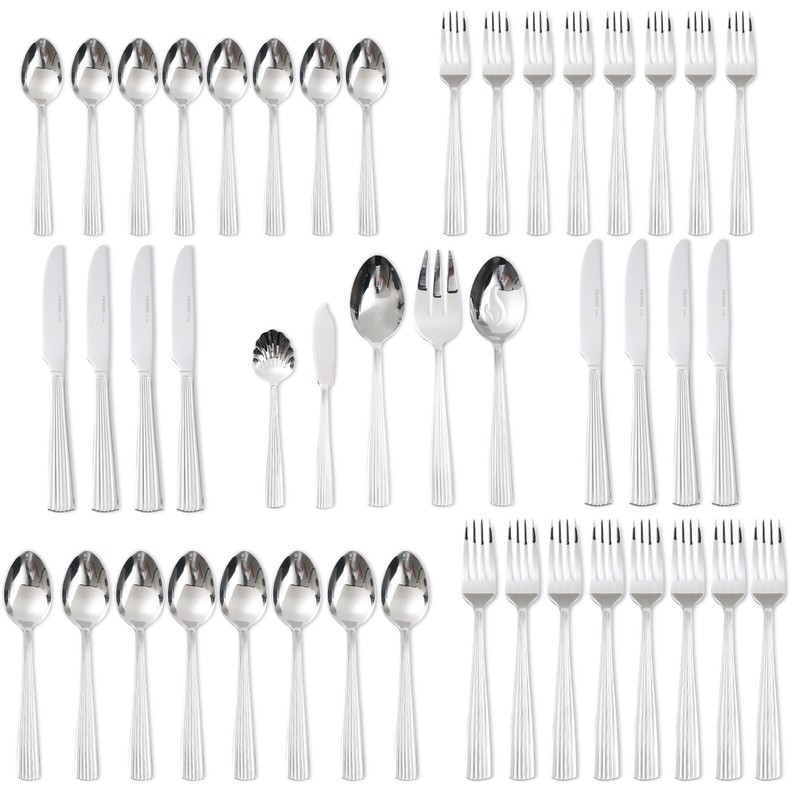 45 Piece Silverware Set Service for 8 Stainless Steel Flatware Dinning Serve Set gallery