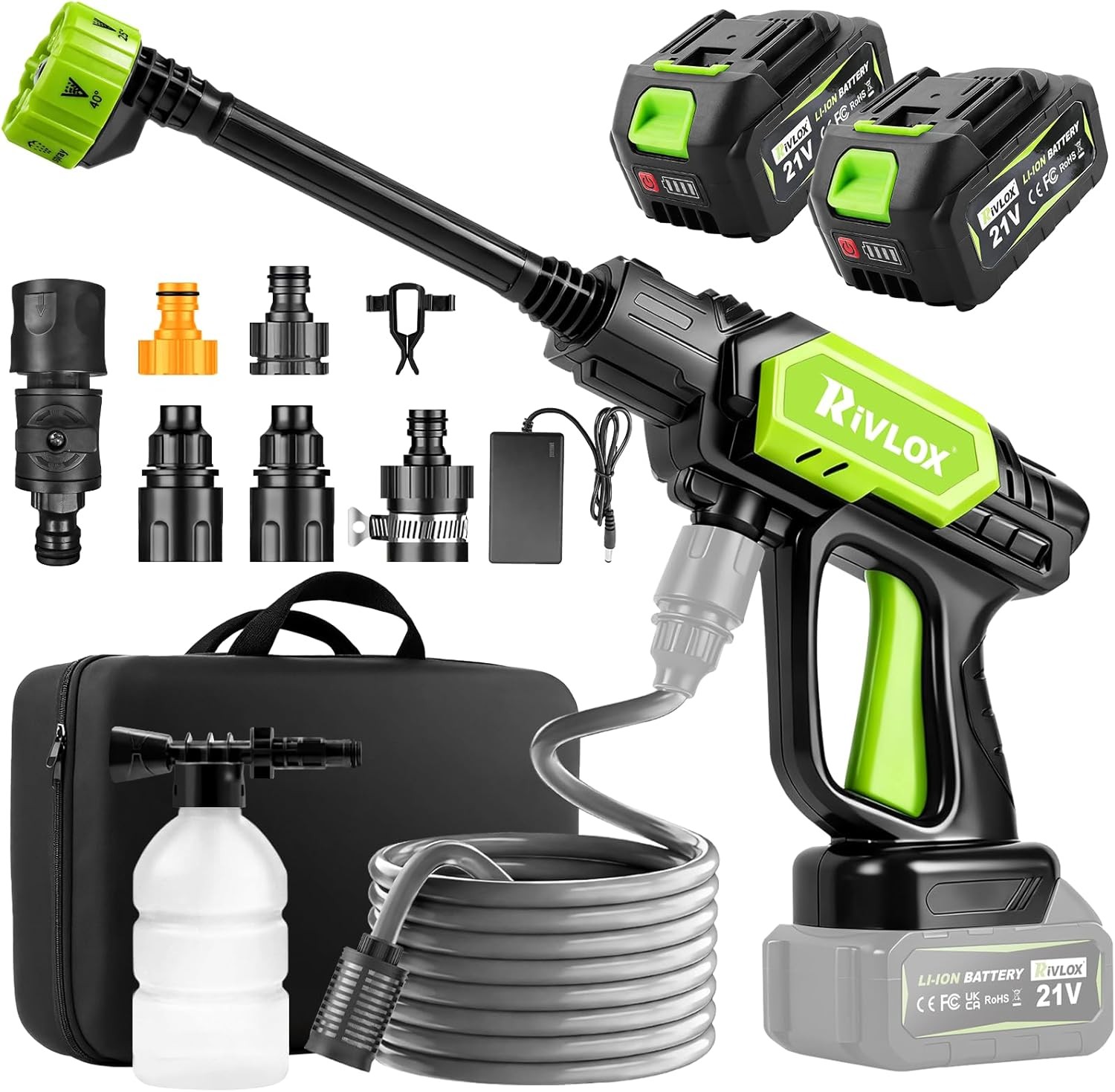 Cordless Pressure Washer, 1500 PSI Portable Power Washer with 6-in-1 Nozzle gallery
