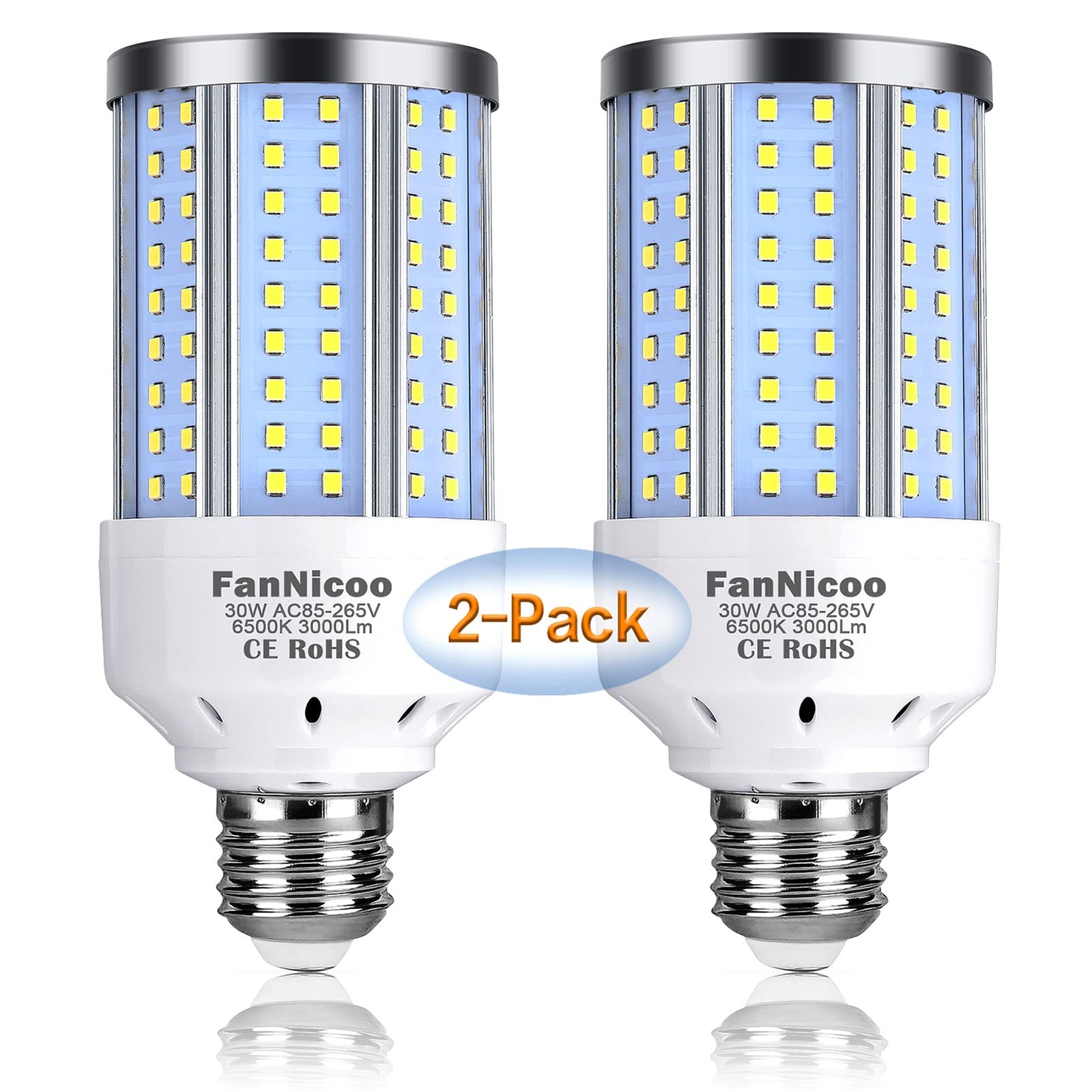 2pack 200w Equivalent Led Corn Light Bulb 3000 Lumen 6500k Cool White Daylight 3 gallery