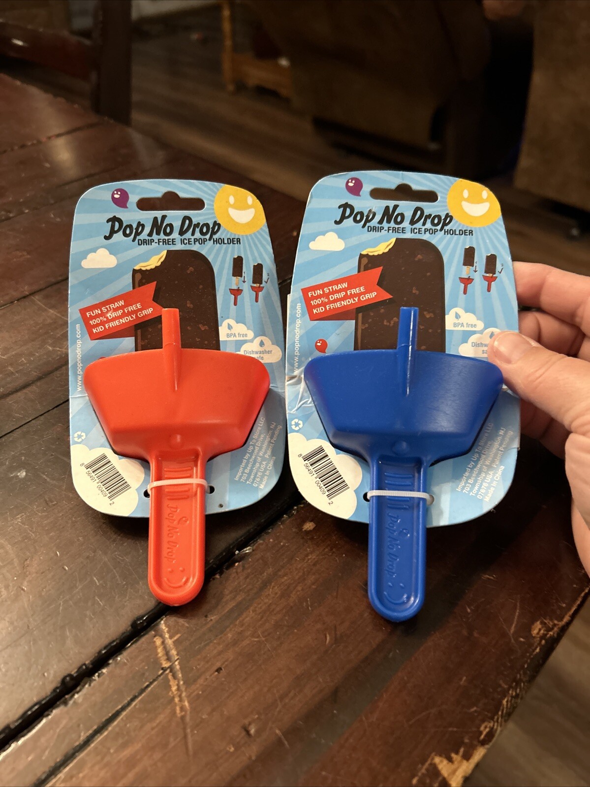 Pop No Drop Drip Free Ice Pop Holder Lot Of 2 The Blue One Has Ripped Cardboard gallery