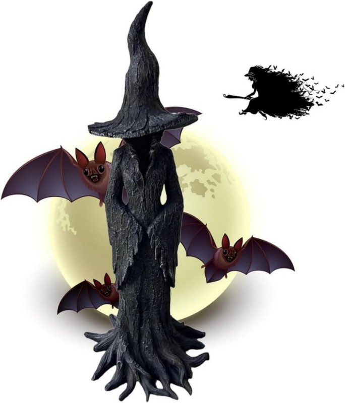 1 Pack Cracker Barrel Tree Witch Statue 2025 30 cm Halloween Decor - New in Box gallery