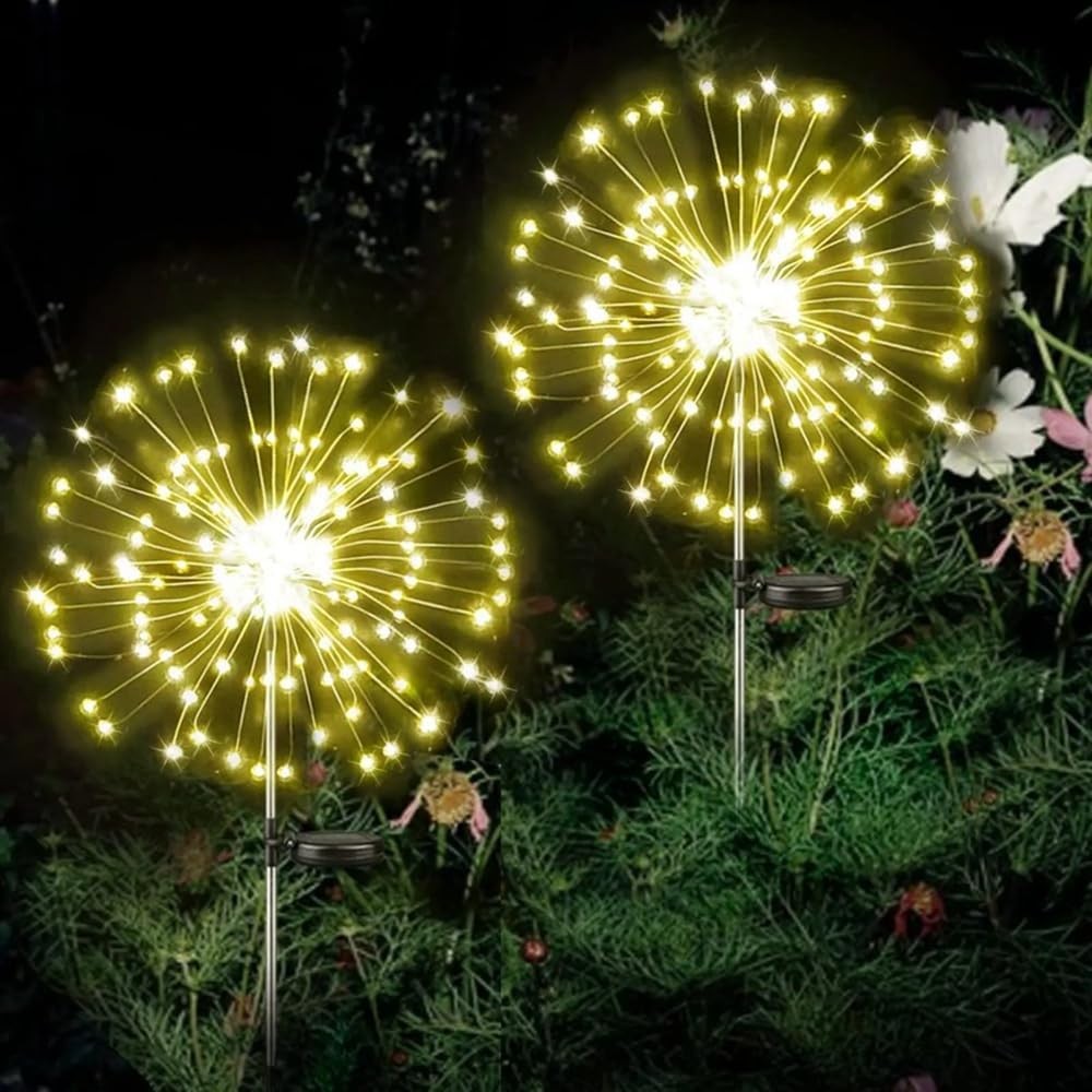 Outdoor Garden Solar Firework Lights Waterproof Path Lawn Xmas Decor 150 LED 1PC gallery