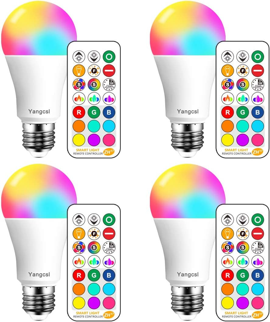 LED Light Bulbs 85W Equivalent 1200Lm, RGB Color Changing Light Bulb, 6 Moods - gallery