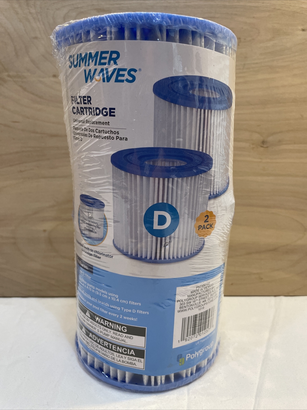 Summer Waves Pool Filter Cartridge 2 Pack Size D 3.75" x 4.13" Polygroup. gallery