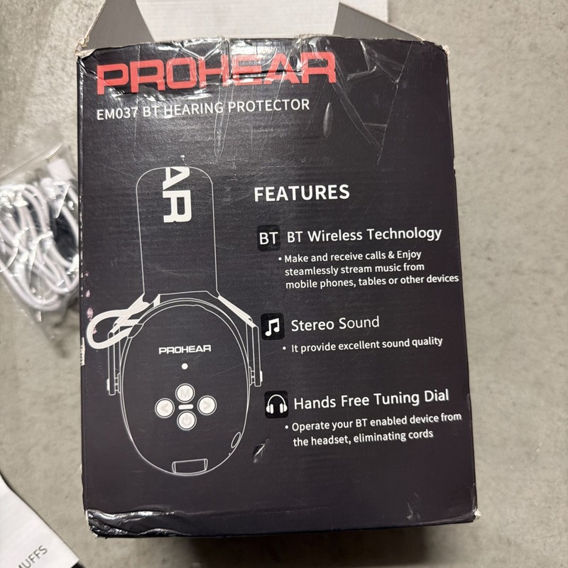 Prohear EM037 Bluetooth Hearing Protector Headphones 30dB Noise Reduction - NEW gallery