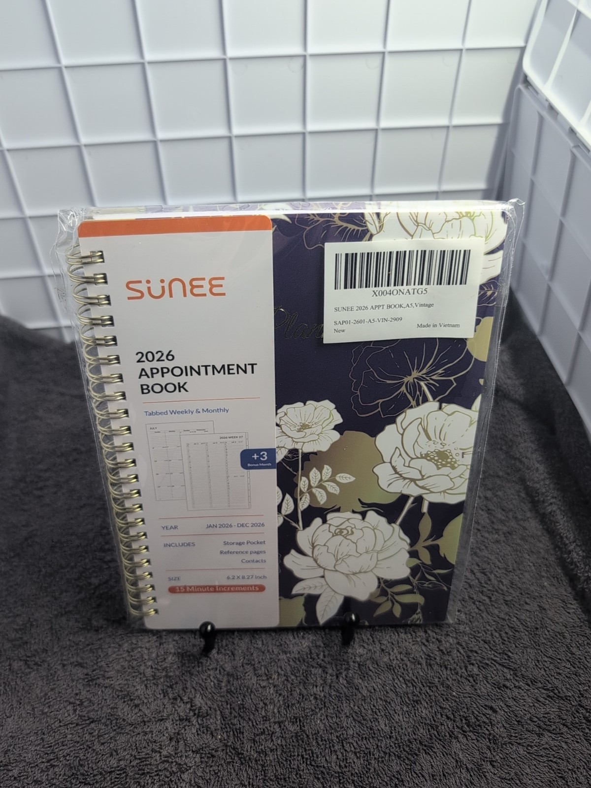 2026 Planer / Appointment Book , 8.5" x 6.5" January 2026 Floral Blue. Brand New gallery