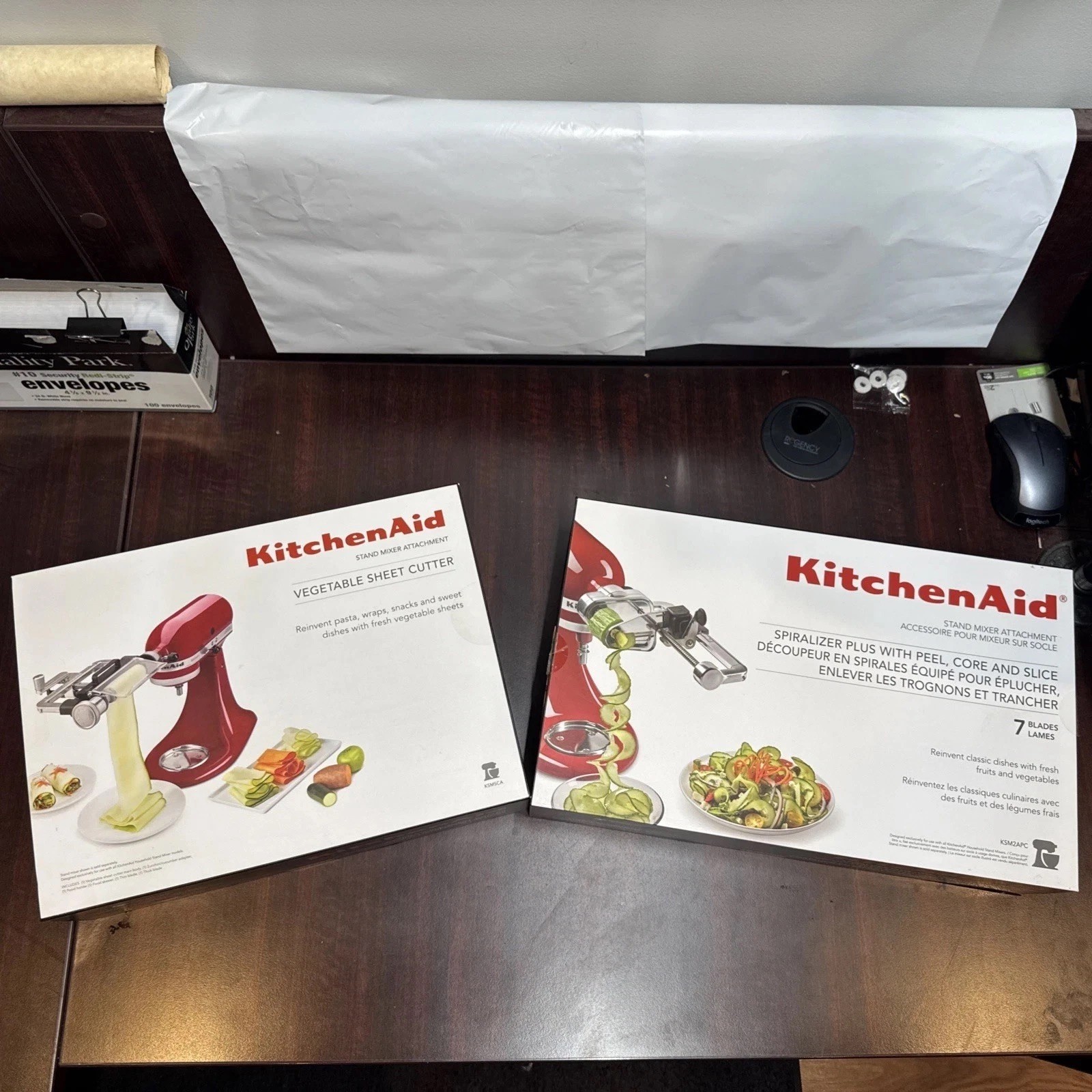 KITCHENAID 7 Blade Spiralizer Plus (KSM2APC) And Vegetable Sheet Cutter Lot Set gallery