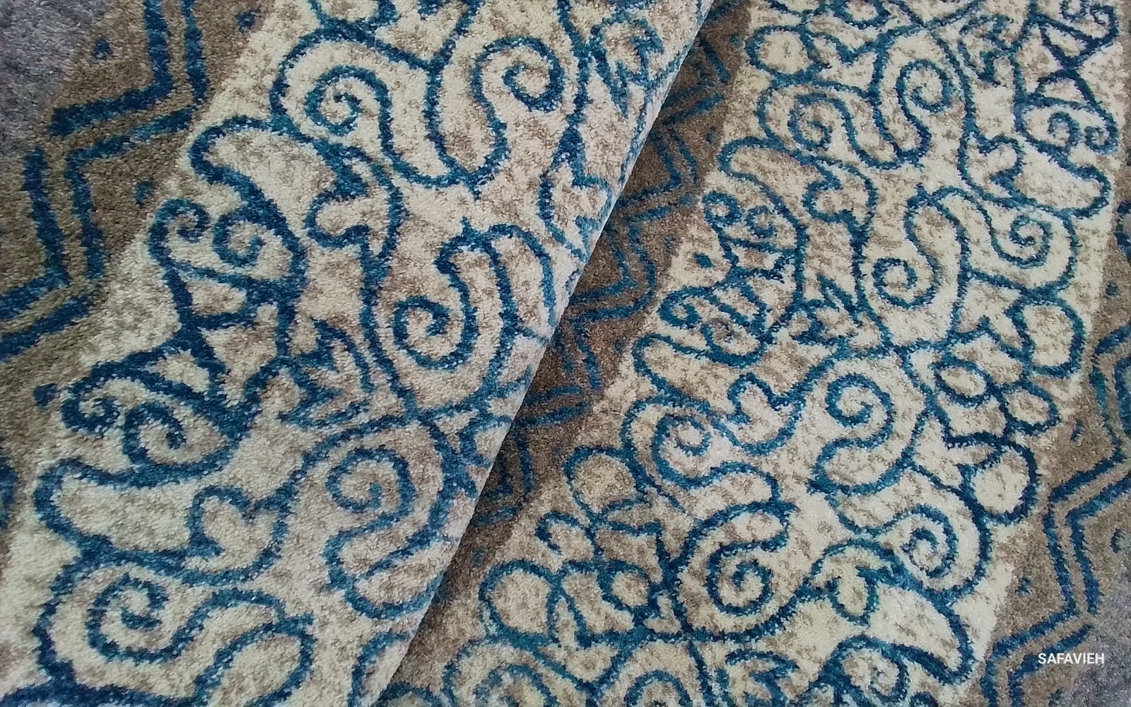 LT GREY / BLUE 9'-0" x 9'-0" Back Stain Rug, Reduced Price 1172790726 SOF365A-9R gallery