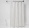 Threshold Micro Striped Shower Curtain 72" x 72" Khaki Off White- New With Tags gallery