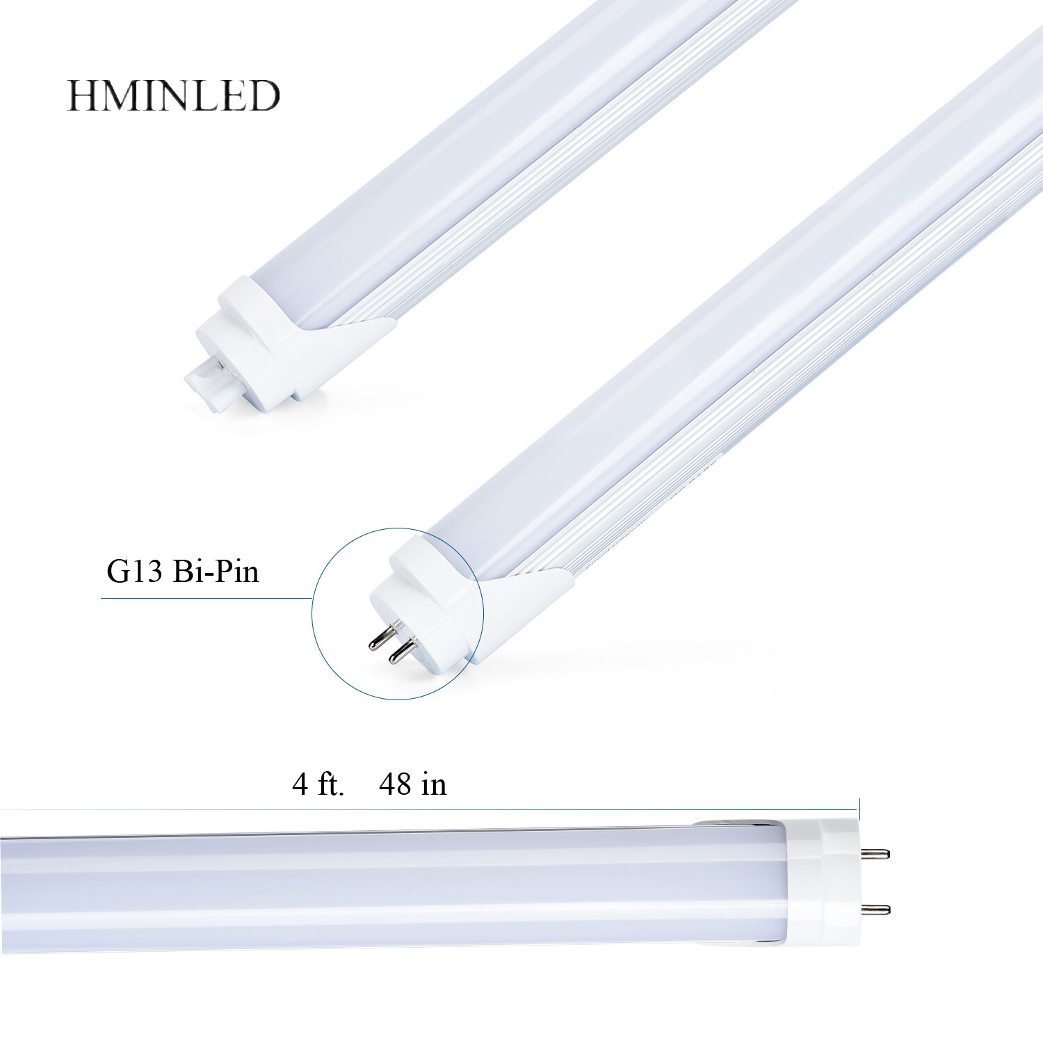 4/25PACK T8 LED 4 foot Tube Light Ballast Bypass 5000K Daylight Frosted Cover gallery
