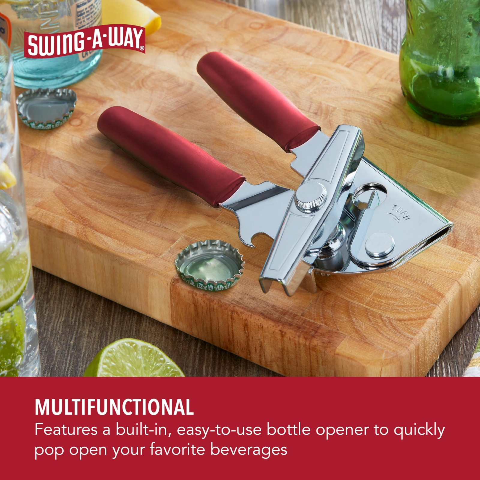Swing-A-Way Portable Can Opener - Red gallery