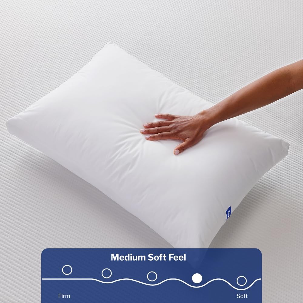 Sleep Essential Pillow 2-Pack, Standard Size – Medium Soft Feel, Down-Alterna... gallery