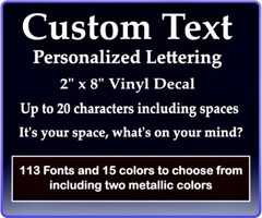 Custom Text Vinyl Decal Personalized Lettering Window Laptop Yeti Cup Sticker