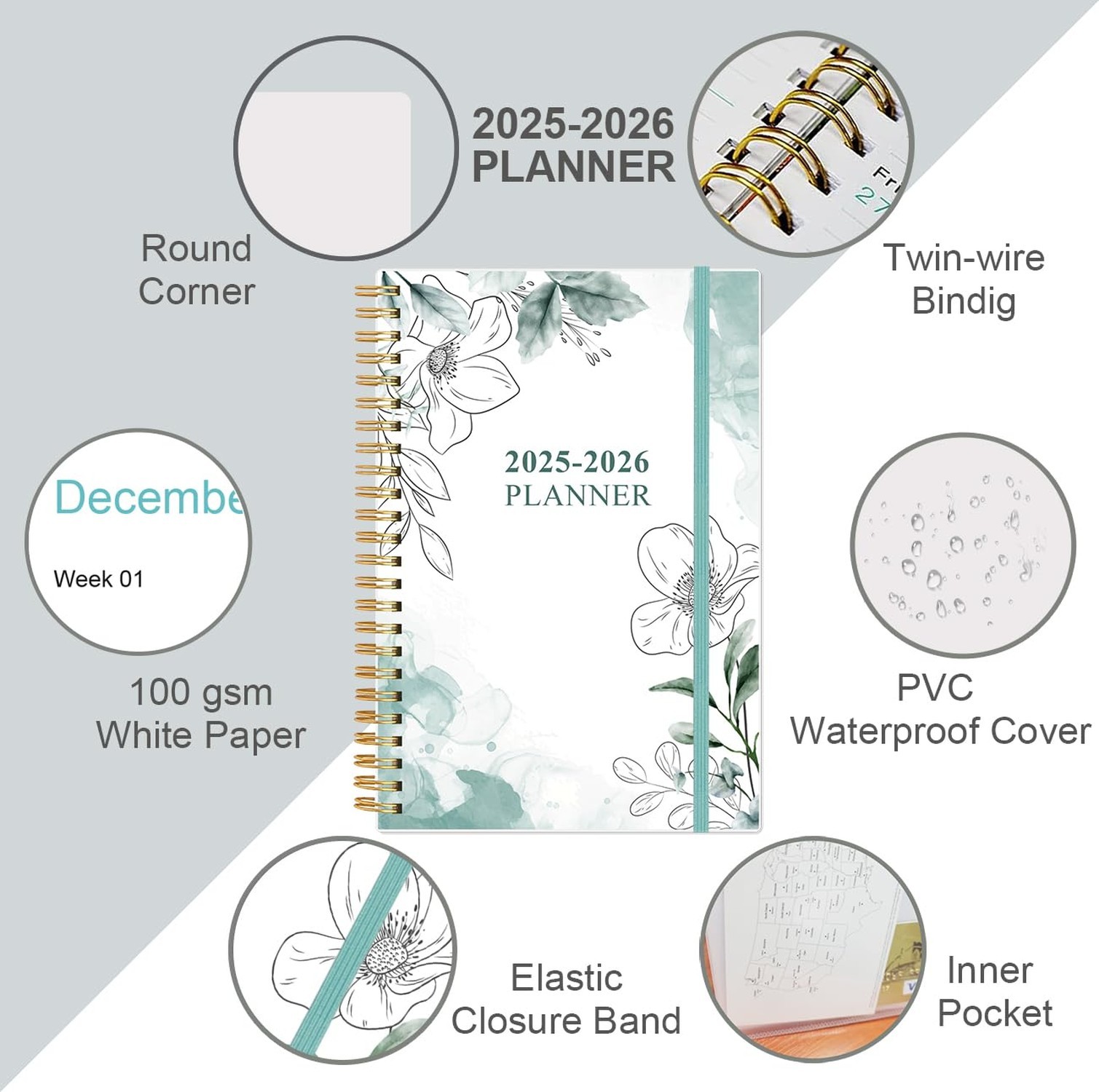 2025-2026 Planner - 18 Months Weekly & Monthly Planner from July 2025 - Decem... gallery