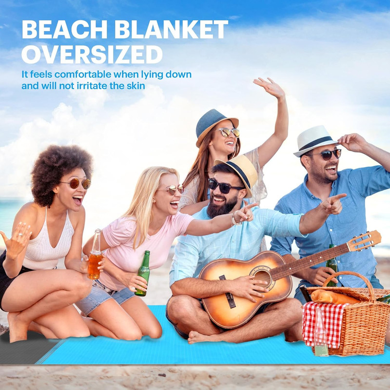 Extra Large Nylon Sand Proof Beach/Picnic Blanket Mat for Travel Camping Hiking gallery