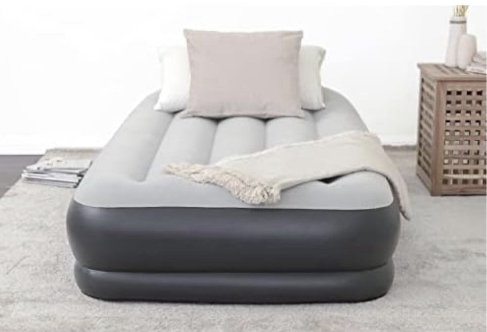 SleepLux Durable Inflatable Air Mattress with Built-in Pump, Pillow, USB Charger gallery