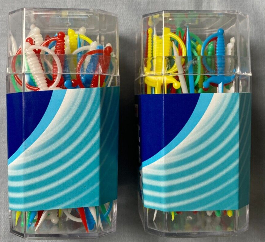 Meijer Plastic Swords Multicolor 40 Count Each Lot of 2 NEW gallery